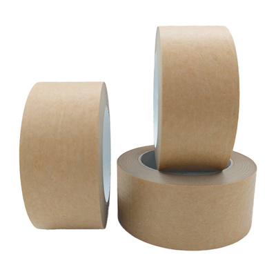 50m Biodegradable Brown Kraft Tape Tape Self Adhesive Untuk Penutup Kotak