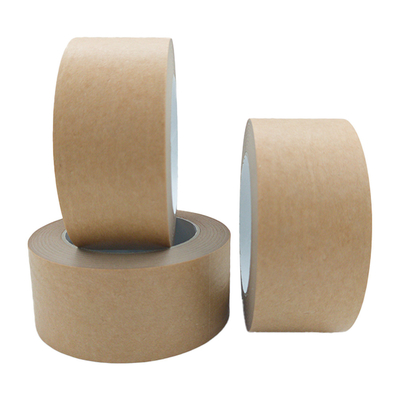 Ukuran kustom Biodegradable Brown Writable Self Adhesion Kraft Paper Packing Tape Untuk Sealing Bonding